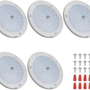 RV LED Ceiling Puck Lights - 5 Inch Dimmable Cool White 12V Dome Lights for RV, Camper & Trailer - 6000-6500k, |5W Trans
